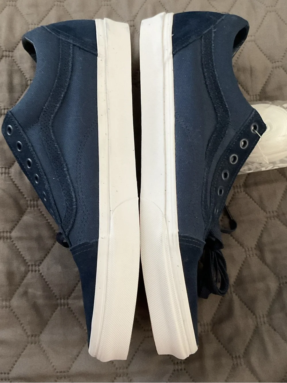 Vans Old Skool Sneakers 11.5 Men Navy Dark Blue Canvas Suede Skate Shoes